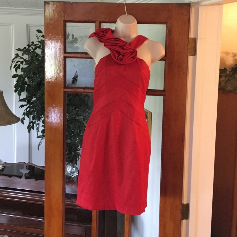 Red cocktail dress